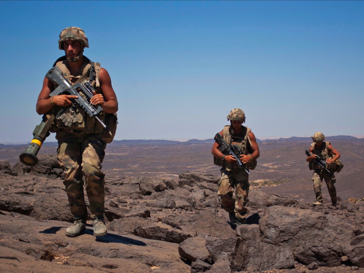 French soldiers patrol in the Terz valley, about 37 miles south of the town of Tessalit in northern Mali on March 20, 2013. (Stringer/REUTERS)