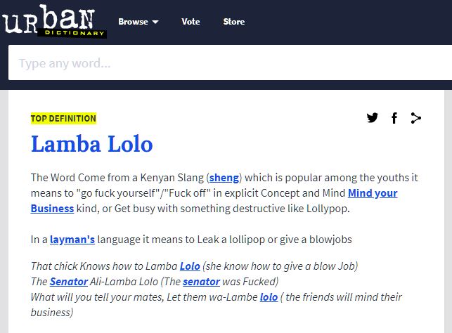 Lamba Lolo' Makes It To The International Urban Dictionary