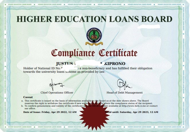 How to get your HELB clearance certificate
