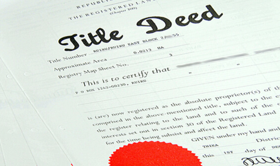 How much does it cost to transfer title deed in Kenya?