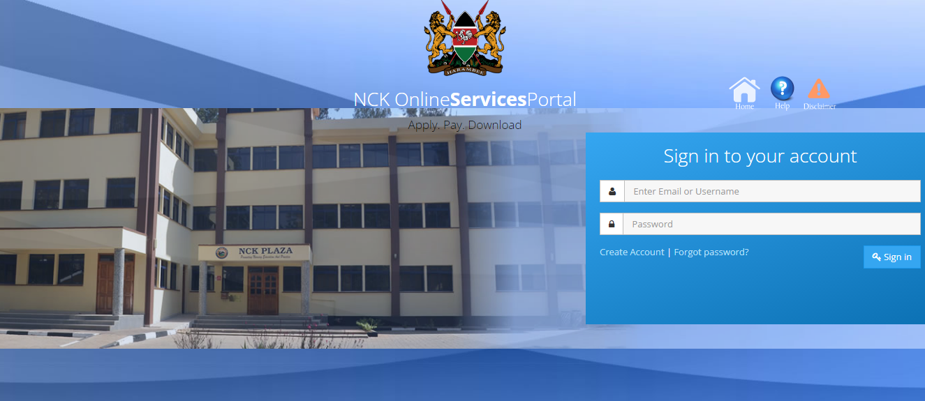 How to make online registration for nursing license in Kenya